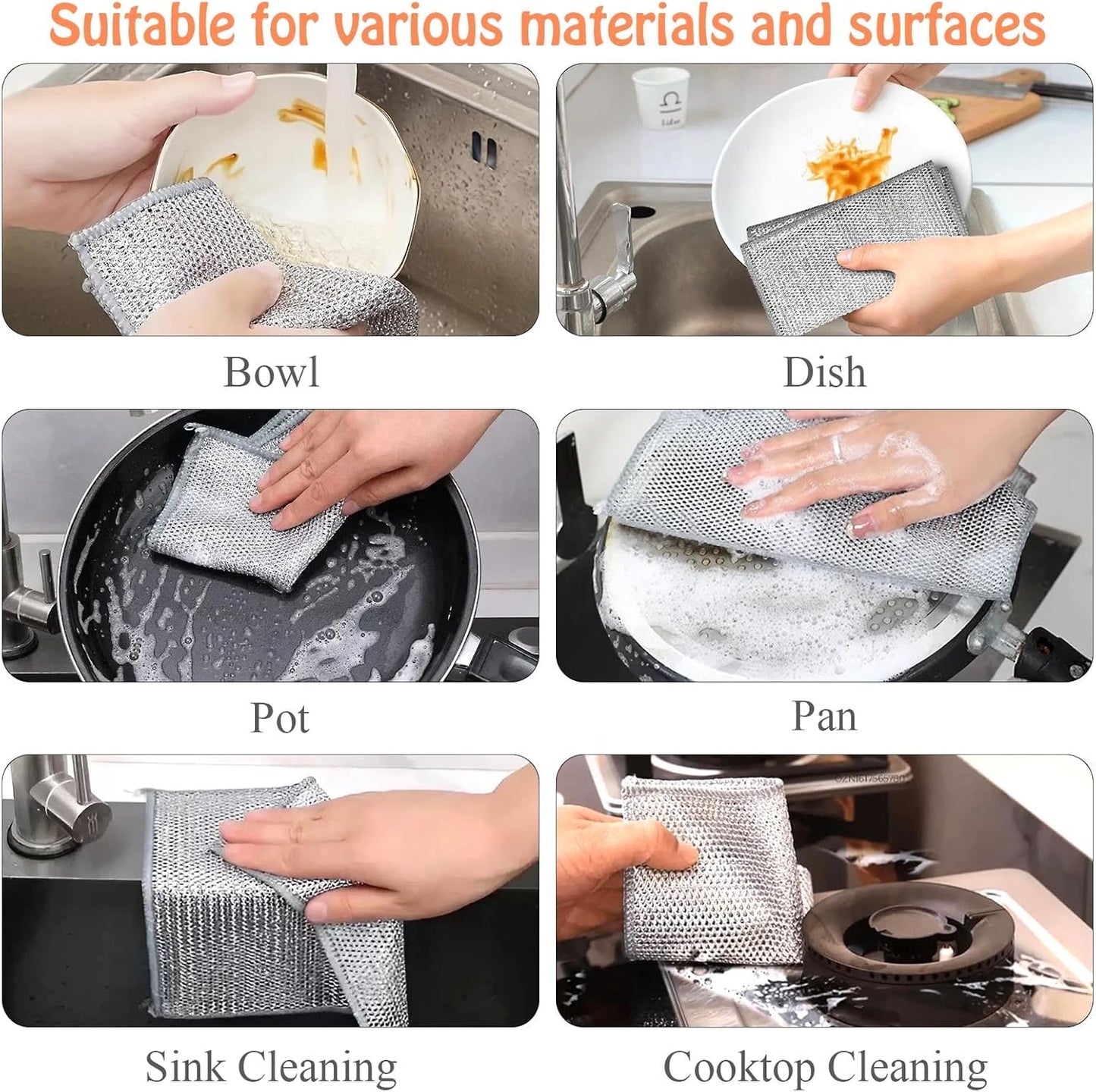 Purilite Select – Worldity 50Pcs Double-Sided Dishwashing Rags