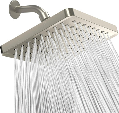 SparkPod Shower Head - High Pressure Rain - Premium Quality Luxury Design - 1-Min Install - Easy Clean Adjustable Replacement for Your Bathroom Shower Heads (Luxury Polished Chrome, 6 Inch Round)