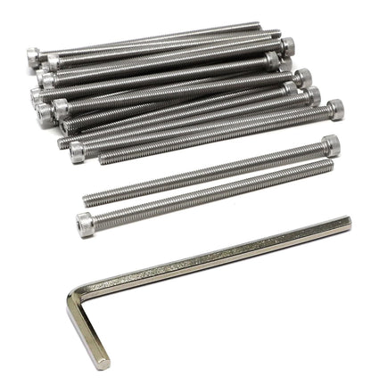 iexcell 25 Pcs M6 x 20mm Thread Pitch 1 mm Stainless Steel 304 Hex Socket Head Cap Screws Bolts Kit