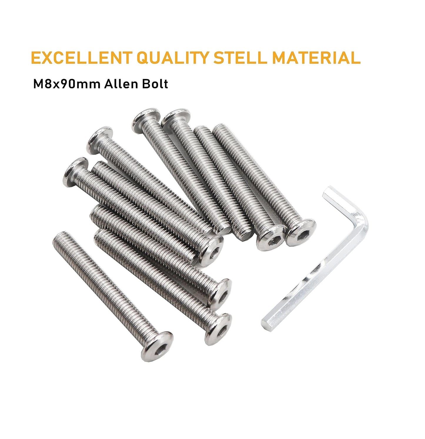 binifiMux 4pcs M10-1.25 x 70mm Serrated Flanged Hex Bolts Flange Hexagon Screws, Stainless Steel 18-8 (304), Plain Finish, DIN 6921