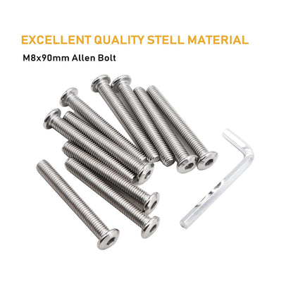 binifiMux 4pcs M10-1.25 x 70mm Serrated Flanged Hex Bolts Flange Hexagon Screws, Stainless Steel 18-8 (304), Plain Finish, DIN 6921