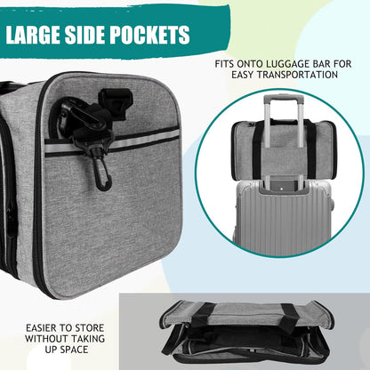 Top tasta Dog Cat Carrier Pet Carriers for Small Medium Large Cats Dogs Carrier Soft Sided Small Puppy Dog Carrier Portable Foldable Airline Approved Dog Cat Travel Carrier Grey Medium