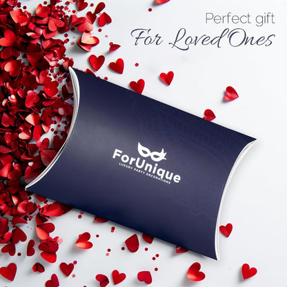 Masquerade Mask for Couples Women and Men - 2 Pack Venetian Gold and Black Lace, Mardi Gras Mask