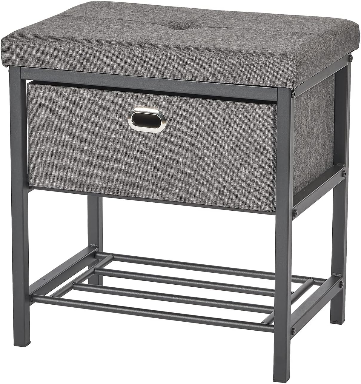 Neatfreak Storage Bench With Drawer - Entryway Seat With Shoe Rack - Home Decor Stool for Mudroom, Foyer or Foot Rest - 13 x 18 x 19 Inch