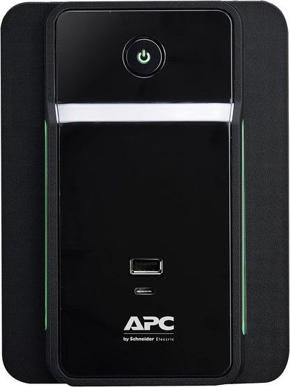APC UPS 1200VA Line Interactive UPS Battery Backup, BVK1200M2 Backup Battery with AVR, 2 USB Charging Ports (Type C/Type A), Back-UPS Uninterruptible Power Supply