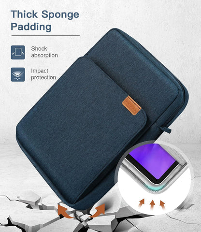 MoKo 13.3-14 Inch Laptop Sleeve Bag Fits MacBook Pro M3/M2 14" 2023, MacBook Pro 13" M2, New MacBook Air 13.6" M3/M2 2024/2022,Tab S8 Ultra 14.6",Handle Carrying Case with Shoulder Strap, Black & Gray - PuriLite
