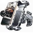 WOCBUY Bike Phone Mount, Upgrade [1s Lock][Secure Protection] Motorcycle Phone Mount, [360° Rotatable] Phone Holder for Bike Handlebar Compatible with iPhone/Samsung 4.7-6.8" Cell Phone