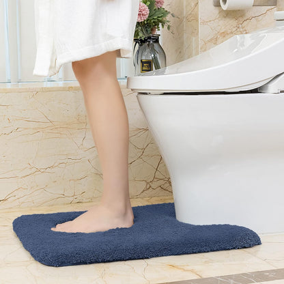 Bathroom Rugs Set 2 Pieces - Bath Rugs Ultra Soft Absorbent Non-Slip Fluffy Thick Microfiber Cozy Bath Mats Set for Tub Shower Bathroom Floors Accessories, 20"x32" & 16"x24" Set of 2 (Beige)