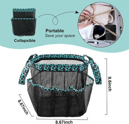 Attmu Mesh Shower Caddy Portable for College Dorm Room Essentials with 8 Pockets, Hanging Shower Caddy Basket Tote Bag Toiletry Accessories for Bathroom