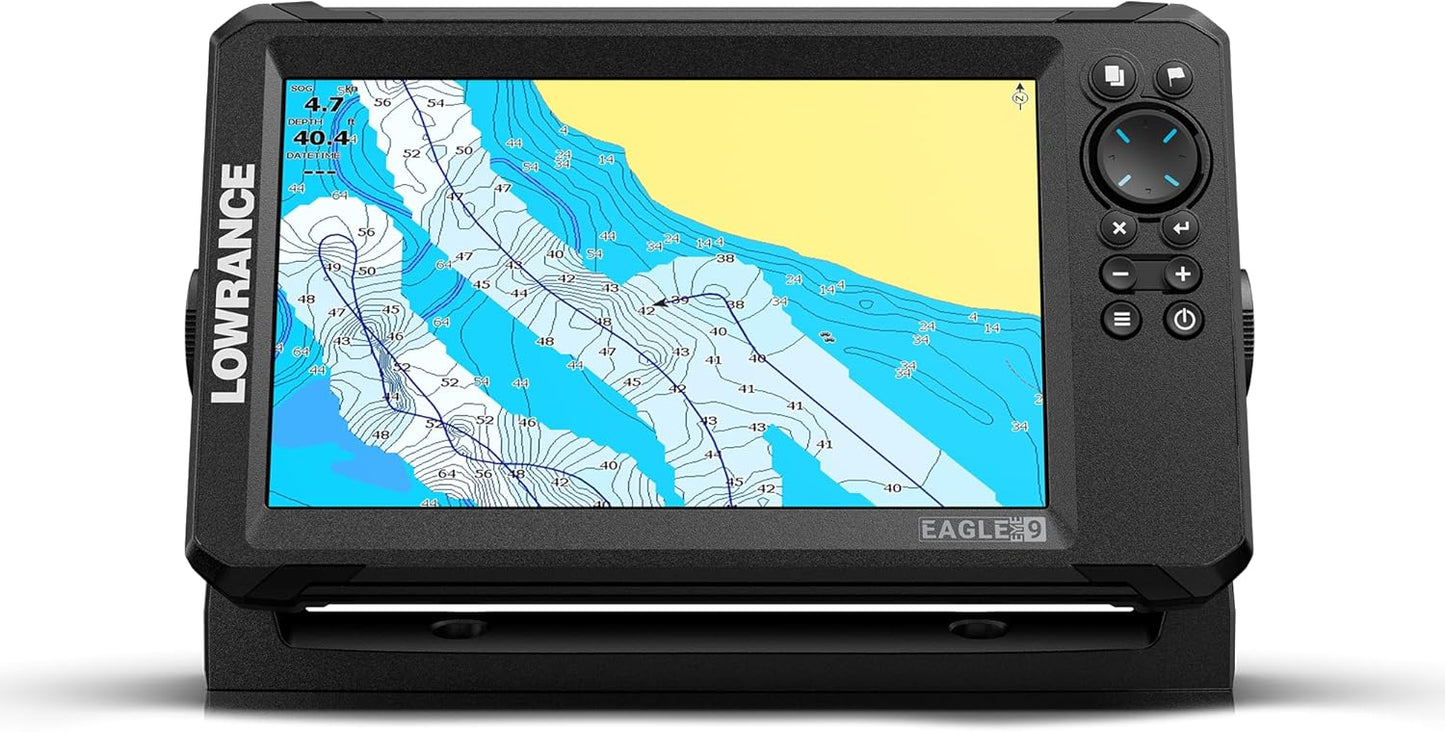 Lowrance Eagle Eye™ 9 Live AMER, 9" IPS Screen, Eagle Eye™ transducer, C-MAP® Inland Charts for The US, with Coverage of Over 17,000+ American Lakes