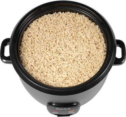 Starfrit Electric Rice Cooker, 20 Cups, PFAS-Free Ceramic, 700W, Grey