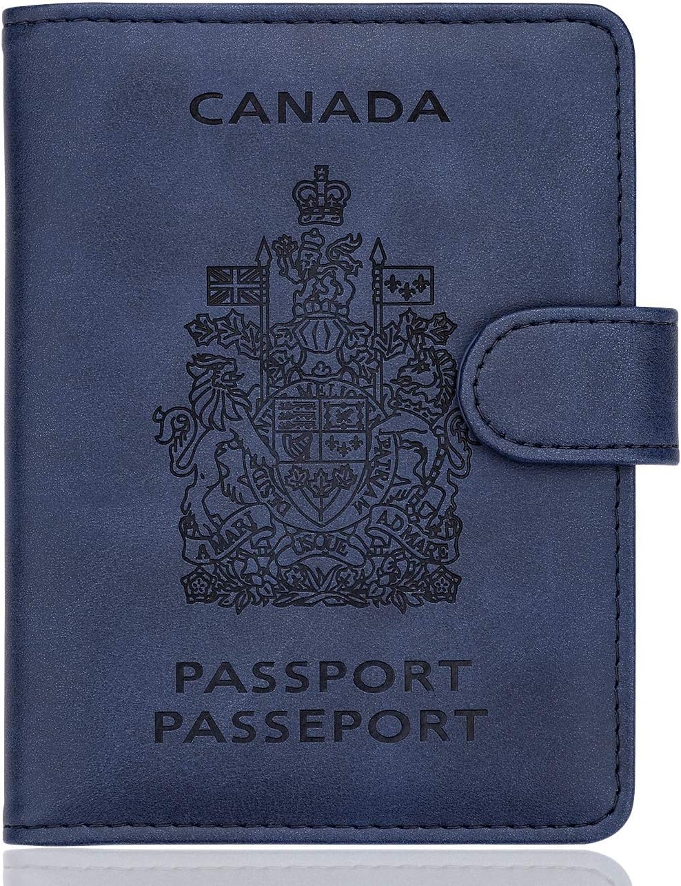 RFID Blocking Passport Holder Travel Wallet – Slim Faux Leather Passport Cover with Buckle Closure, Multi-Slot Organizer for Cards, Tickets, Cash, and SIM Cards - PuriLite