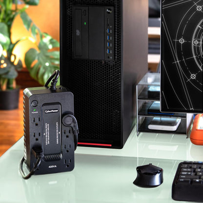 CyberPower ST425 Standby UPS System, 425VA/260W, 8 Outlets, Compact