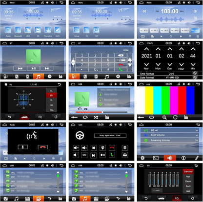 Universal Double Din Car Stereo 7 inch Touchscreen Radio with Mirror Link FM Receiver Multimedia Player Head Unit Bluetooth EQ USB TF AUX+ 12 LED Backup Camera MIC