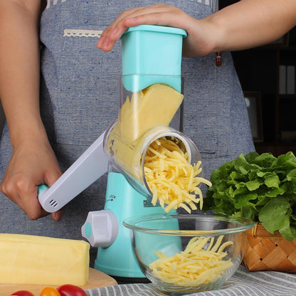 Purilite Select Rotary Cheese Grater with 3 Stainless Steel Blades