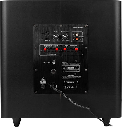 Dayton Audio SUB-1200 12-Inch 120 Watt Powered Subwoofer