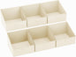 DIMJ Closet Storage Bins - 6 Pack Foldable Storage Baskets Box Fabric Storage Cubes Storage Organization Trapezoid Storage Bin (Arrow Grey)