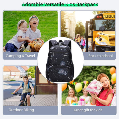 Kids Backpack for Boys Girls Nylon Elementary School Bags Durable Children Bookbags Casual Travel Back Pack
