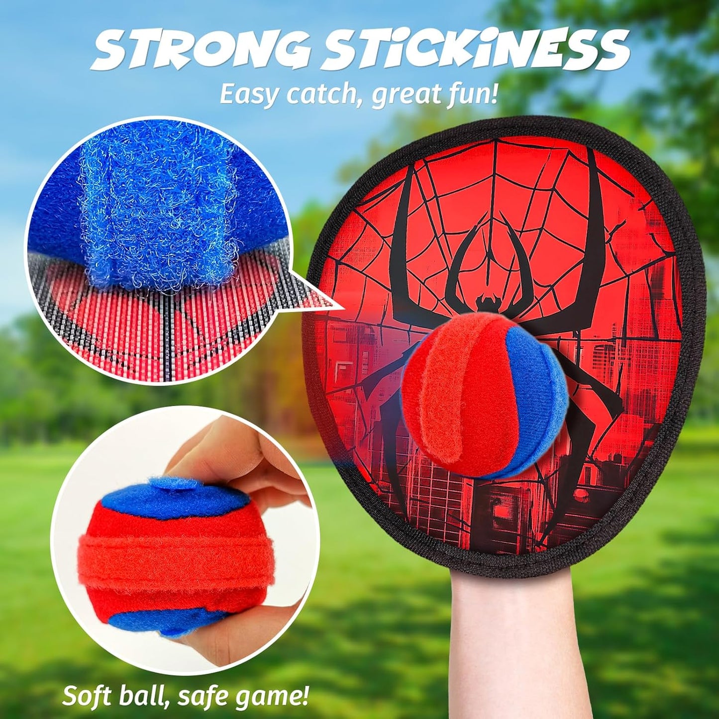 Toss and Catch Ball Game Set for Kids, Outdoor Velcro Paddle Catch Game with Balls and Storage Bag, Yard Beach Pool Sports Toy for Ages 3–12 - PuriLite
