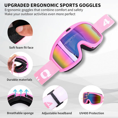 Upgraded Motocross Goggles, Motorcycle Gear ATV Dirt Bike Riding Racing MX & MTB Eyewear