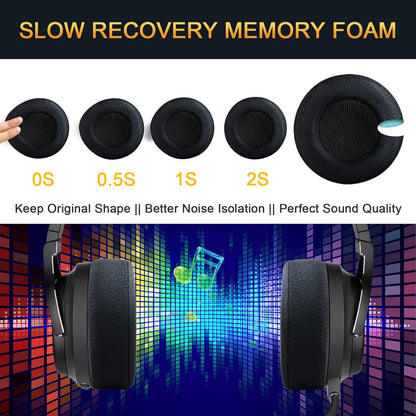 Upgraded Replacement Ear Pads Cushion for Corsair Virtuoso RGB Wireless SE XT Gaming Headset, Premium Fabric, Softer Memory Foam, Added Thickness ( Fabric Black )