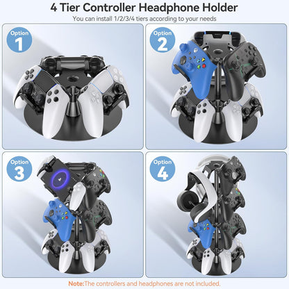 Purilite Select 4-Tier Gaming Headphone & Controller Stand