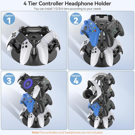 Purilite Select 4-Tier Gaming Headphone & Controller Stand - PuriLite