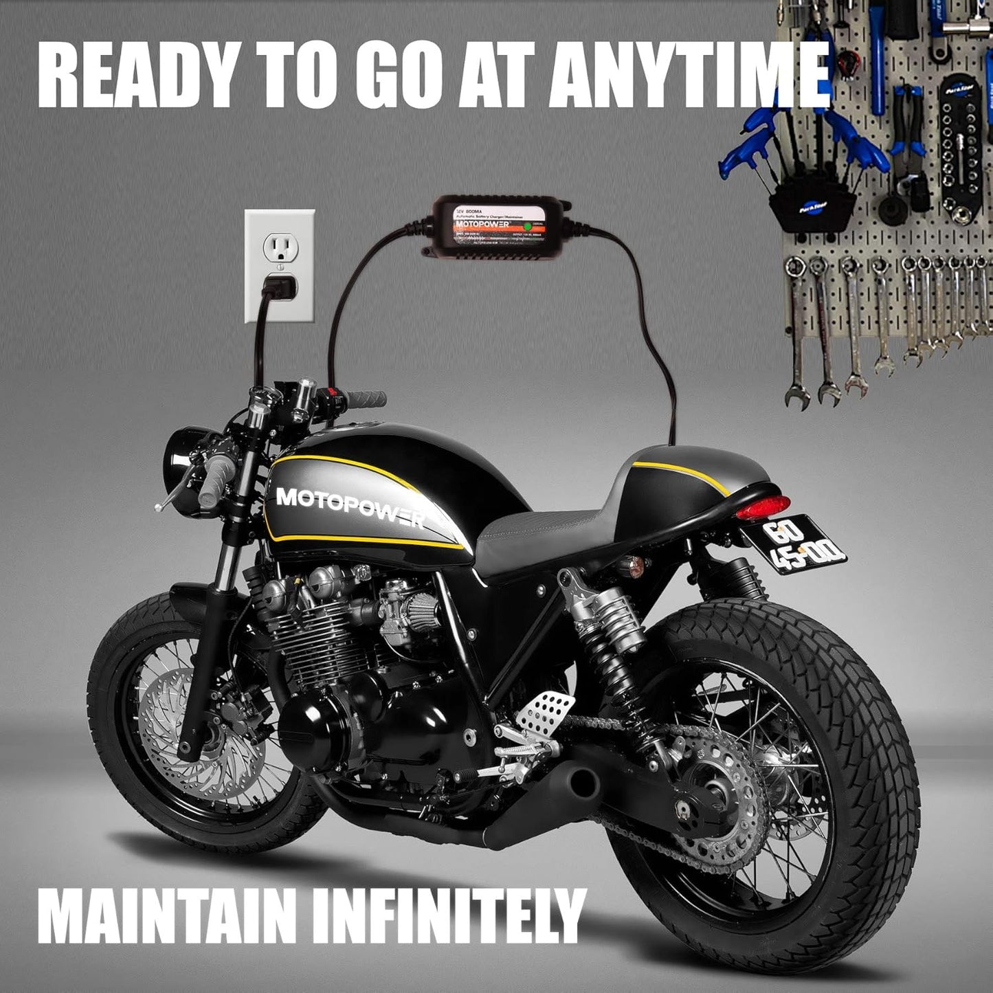 MOTOPOWER MP00205A 12V 800mA Fully Automatic Battery Charger/Maintainer