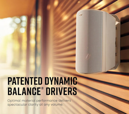 Polk Audio Atrium 6 Outdoor All-Weather Speakers with Bass Reflex Enclosure (Pair, Black), Broad Sound Coverage, Speed-Lock Mounting System