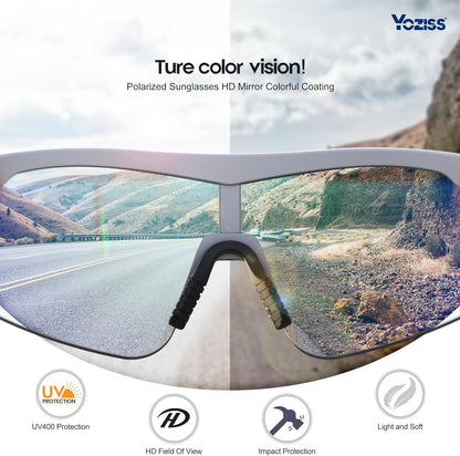 Cycling Glasses Polarized Sports Sunglasses for Men Women Youth Baseball Running Driving Golf