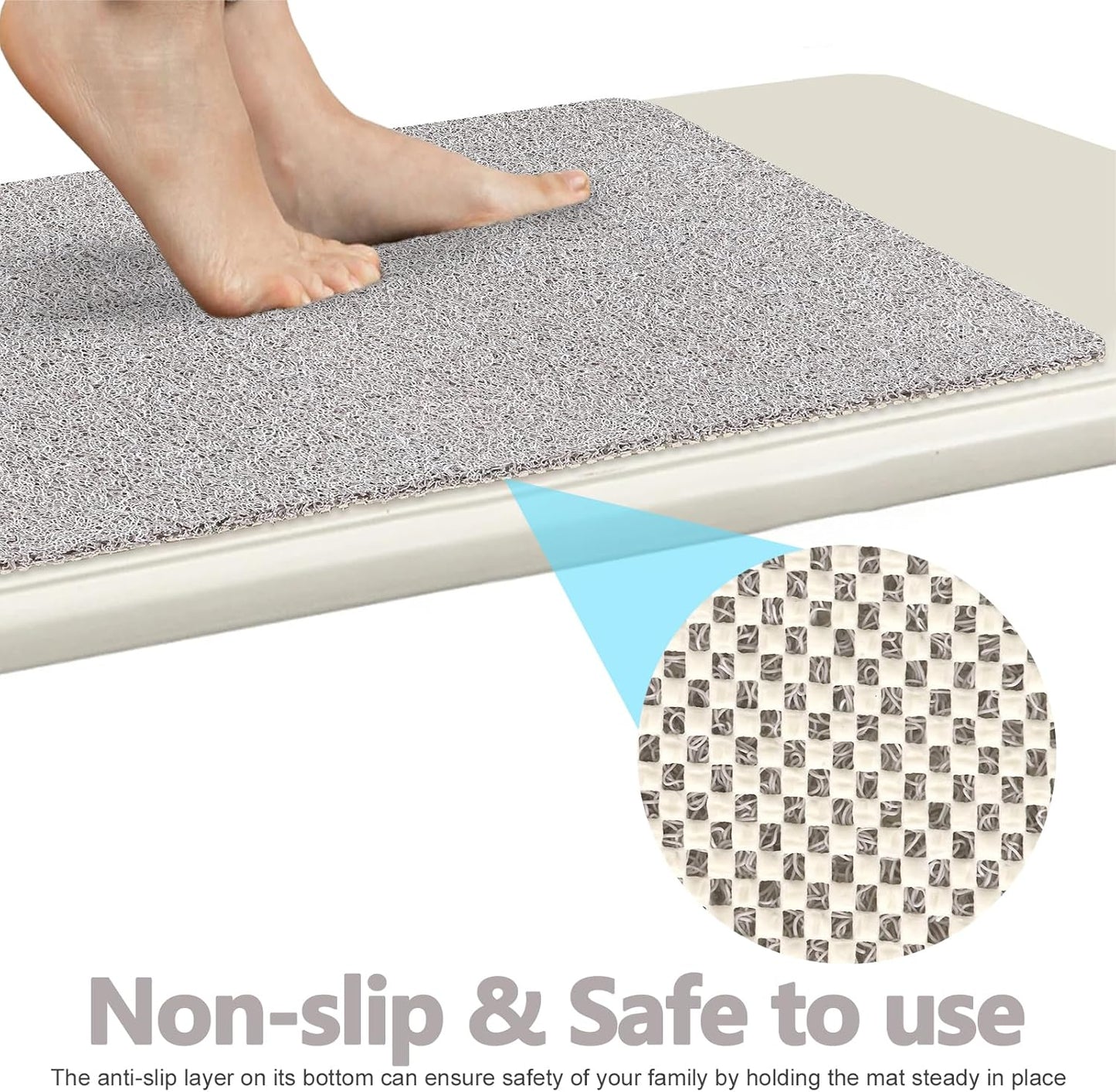 Loofah Mats for Shower, Non Slip | Quick Drying | Soft on Your Feet | Soft Textured Shower Mat Bath Mat Bathtub Mat Massage Mat Loofah Mat for Bathroom,Shower Tub or Wet Areas