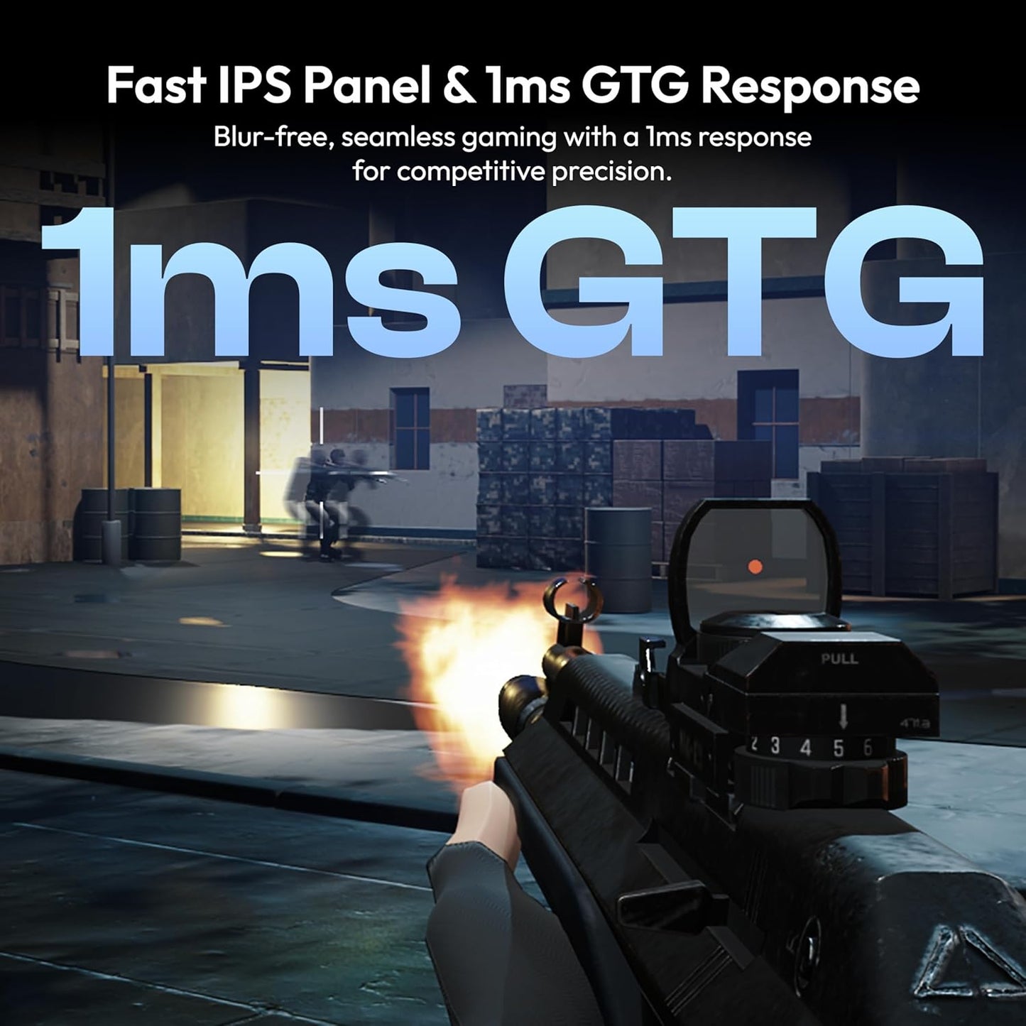 Pixio PX248 Wave 24 inch 200Hz Refresh Rate FHD 1080p Resolution Fast IPS Panel 1ms GTG Response Time Adaptive Sync Gaming Monitor with Adaptive Sync