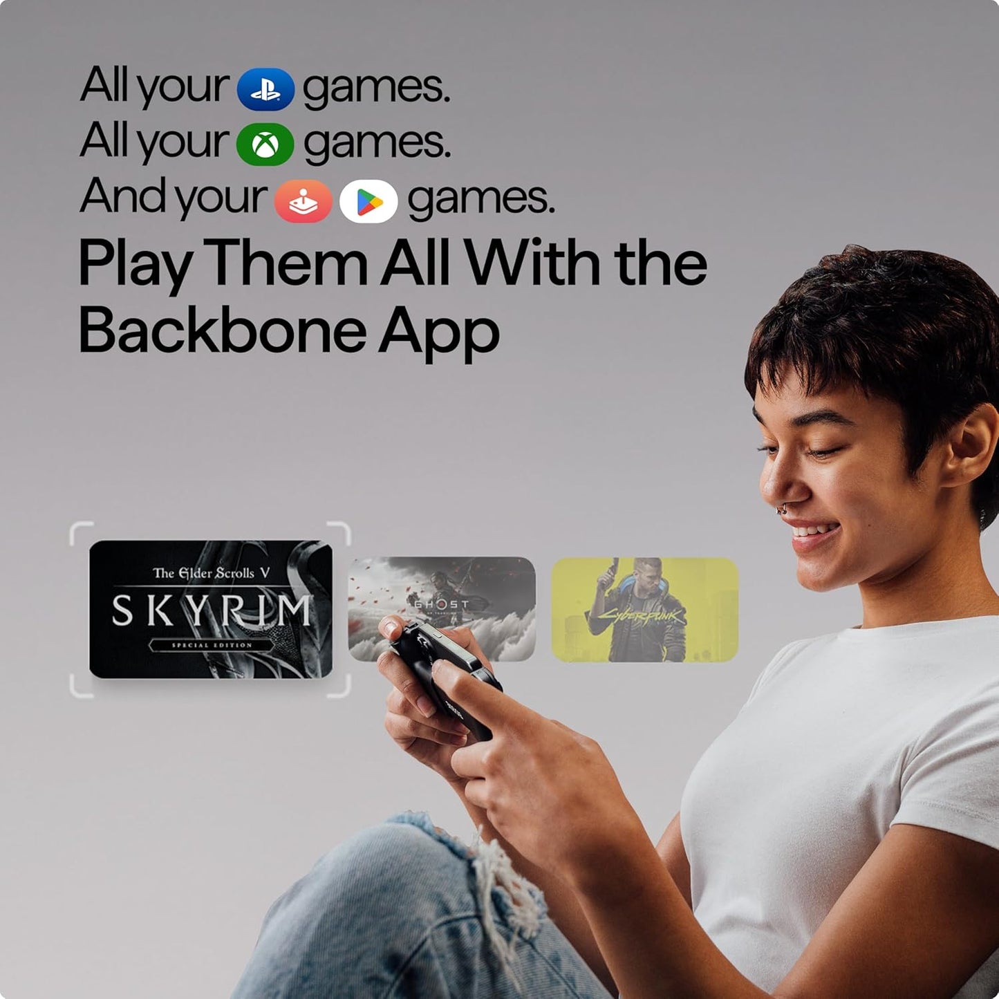 BACKBONE One Mobile Gaming Controller for iPhone (Lightning) - PlayStation Edition - 2nd Gen - Turn Your iPhone into a Gaming Console - Play Xbox, PlayStation & More (3 Months Apple Arcade Included)