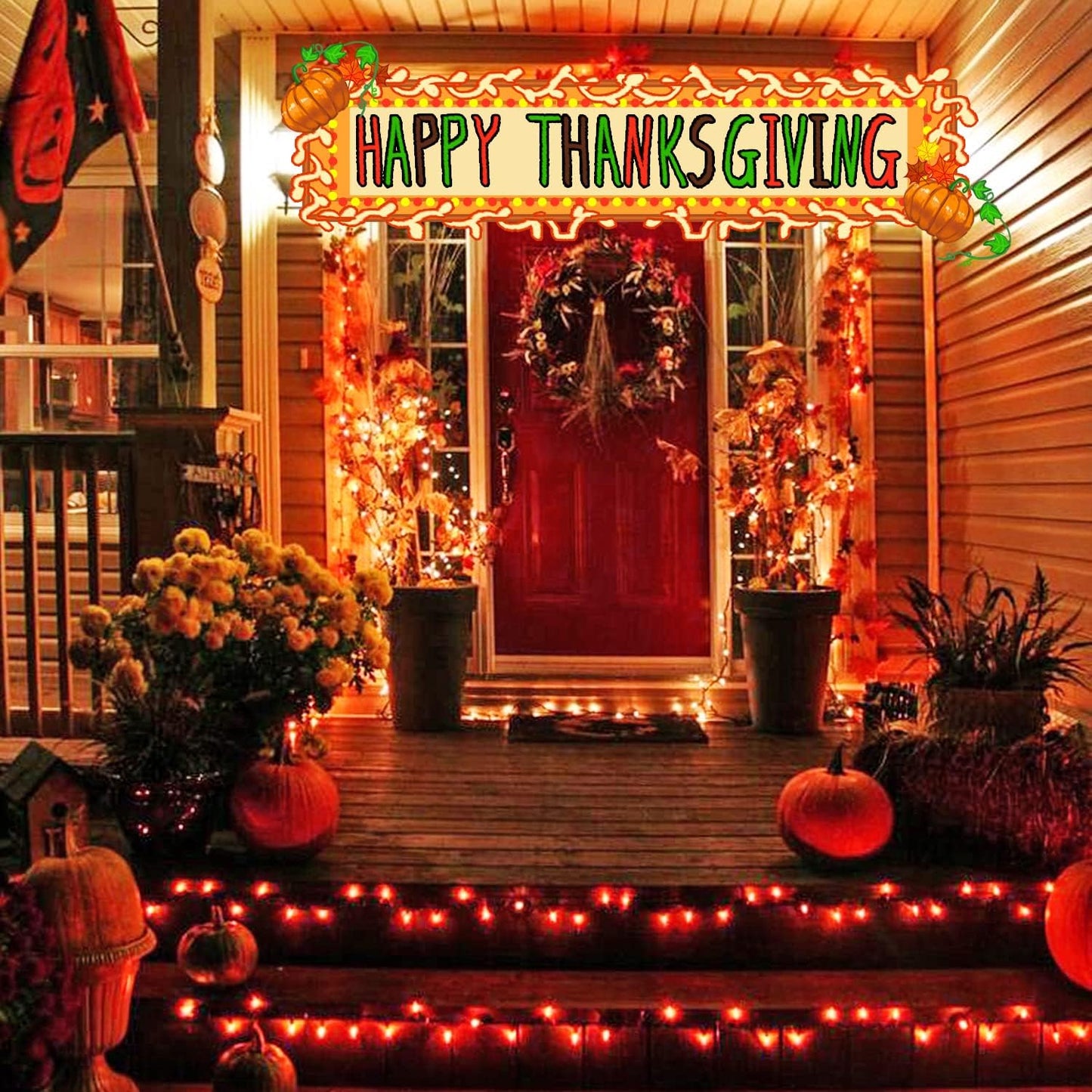 JMEXSUSS 66ft 200 LED Halloween Lights Outdoor, Orange String Lights Clear Wire, 8 Modes Orange Halloween Christmas String Lights Plug in for Tree Indoor Patio Garden Thanksgiving Decorations