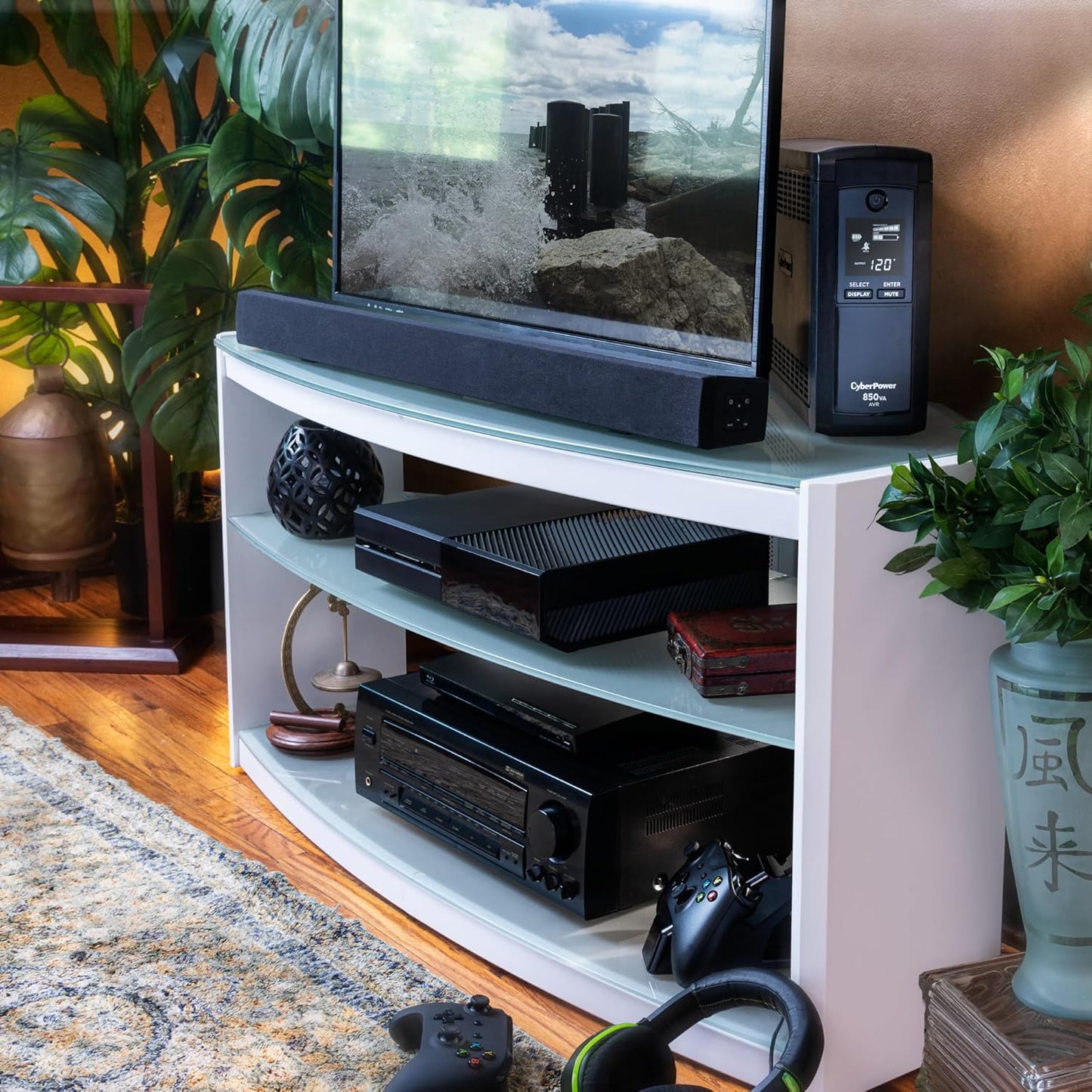 CyberPower CP1500AVRLCD3 Intelligent LCD UPS System, 1500VA/900W, 12 Outlets, 2 USB Ports, AVR, Mini Tower, Black