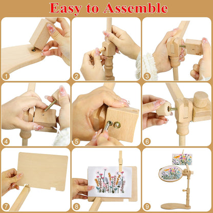 Purilite Select Adjustable Beech Wood Embroidery Hoop Stand