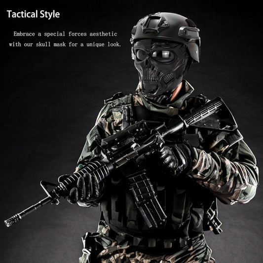 Skull Mask Full Face Tactical Masks for CS Survival Games Shooting Cosplay Movie Paintball Halloween Scary Masks - PuriLite