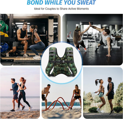 ZELUS Weighted Vest, 6lb/8lb/12lb/16lb/20lb/25lb/30lb Weight Vest with Reflective Stripe for Workout, Strength Training, Running, Fitness, Muscle Building, Weight Loss, Weightlifting