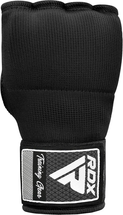 RDX Gel Boxing Hand Wraps Inner Gloves, Quick 100cm Long Wrist Straps, Elasticated, Padded Fist Hand Protection, Muay Thai MMA Martial Arts Punching Speed Bag Training Bandages, Under Mitts Handwraps