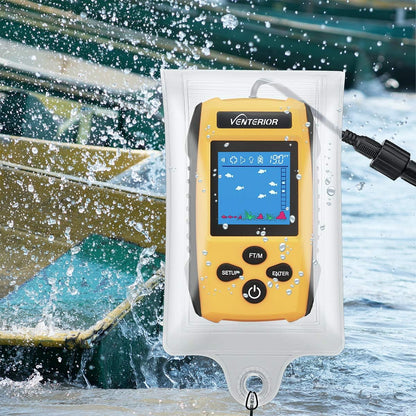 Venterior Water Resistant Bag Case for Portable Fish Finder Display Host (Black)