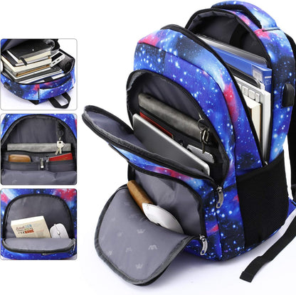 Backpack for Teen Girls,Boys School Backpack for Women with USB,College Backpack,Big Flower