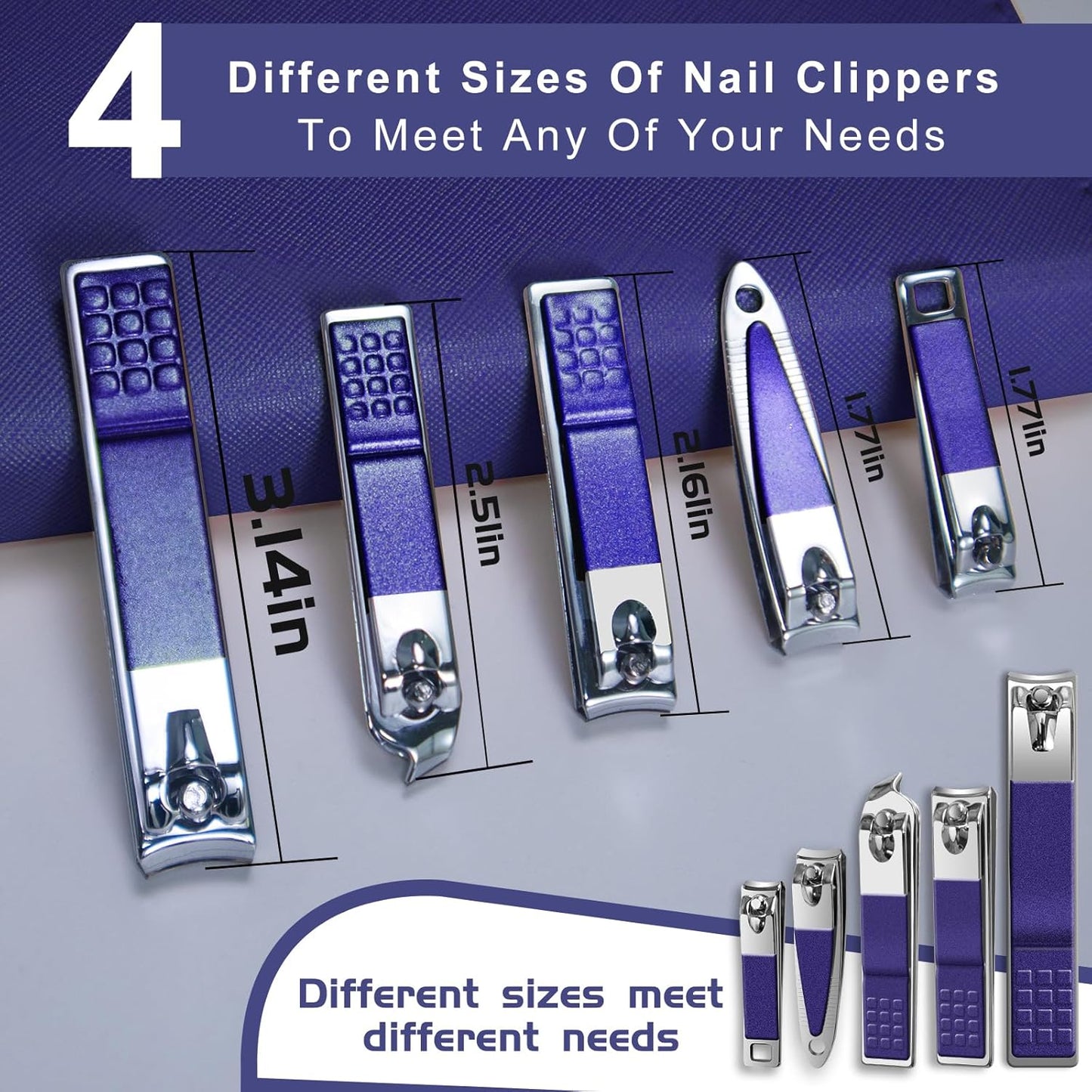 Manicure Set 30 in 1 Nail Clipper set, REDFLOW nail clippers, fingernail & toenail clippers, Manicure Tools, pedicure tools, Suitable for Travel Manicure Kit, Nail Set Kit With Everything Profe