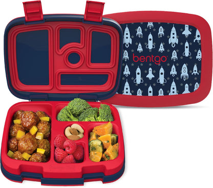 Bentgo Kids Prints Leak-Proof, 5-Compartment Bento-Style Kids Lunch Box - Ideal Portion Sizes for Ages 3 to 7 - BPA-Free, Dishwasher Safe, Food-Safe Materials - 2021 Collection (Llamas)