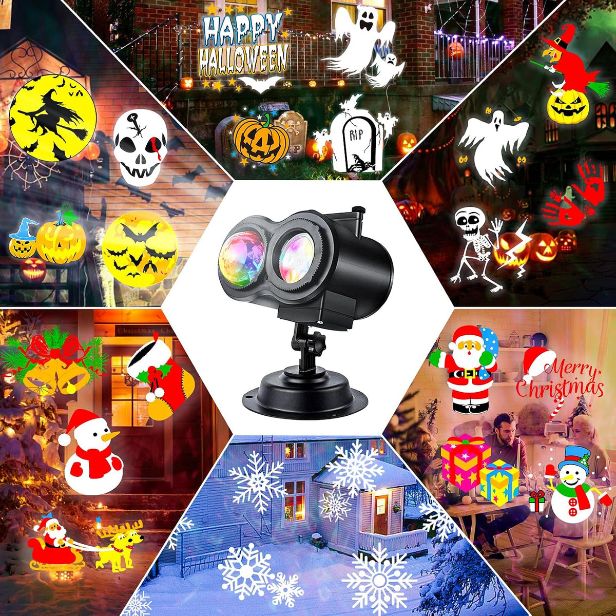 Halloween Projector Lights Outdoor, LED Christmas Projector Lights