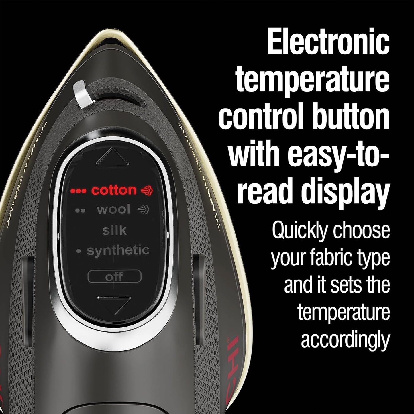 CHI Mini Iron, Titanium-Infused Ceramic Soleplate, Black,13120