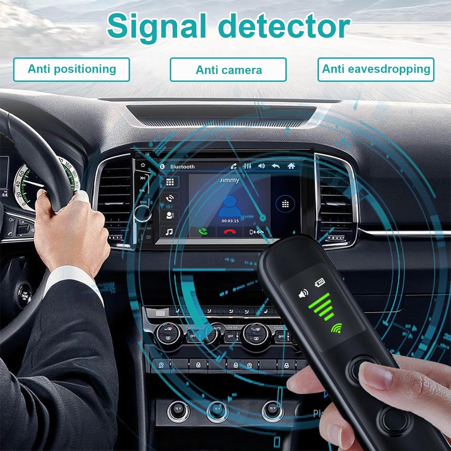 Hidden Camera Detectors, Portable Anti-Eavesdropping Device Detector, RF/Wireless Signal Scanner GPS Tracker Detector, Bug Detector Burglar Alarm Spy Camera Finder for Home/Hotel/Office