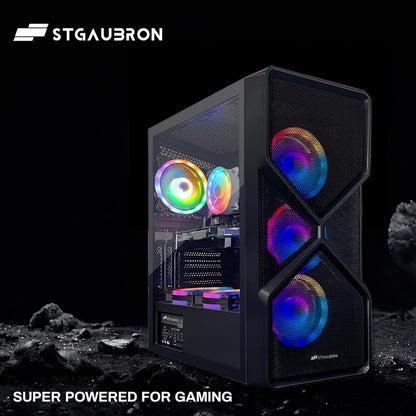 STGAubron Gaming PC Computer Desktop, GeForce RTX 2060 Super, Intel Core i7 8th up to 4.1GHz, 16G DDR4, 1T SSD, 600M WiFi, BT 5.0, RGB Fan x6, Windows 11 Home