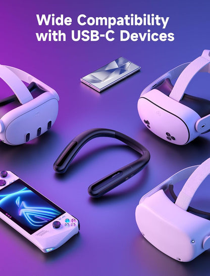 JSAUX Battery Pack for Meta Quest 3S/3/2, 10000mAh PD Fast Charger Battery Pack (Extra 4-6 H Playtime), VR Extend Power Accessories, Compatible with Oculus Quest 3/2/3S/Pro