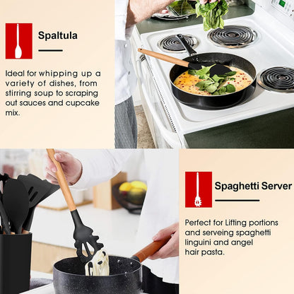 Purilite Select 6-Piece Silicone Cooking Utensil Set