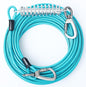 VST Dog Tie Out Cable 50FT-600LBS Break Strength,Heavy Duty Dog Leads for Yard with Shock Absorbing Spring & Lockable Hook,Outside Long Leash Cable,Chew Proof Dog Line for Small Medium Large Dogs